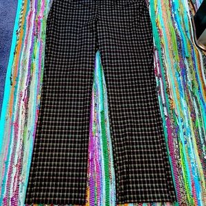 LIKE NEW!!! Size XL 7th Ave NY&Co Black/Gray/Green Plaid Dress Pants🖤💚